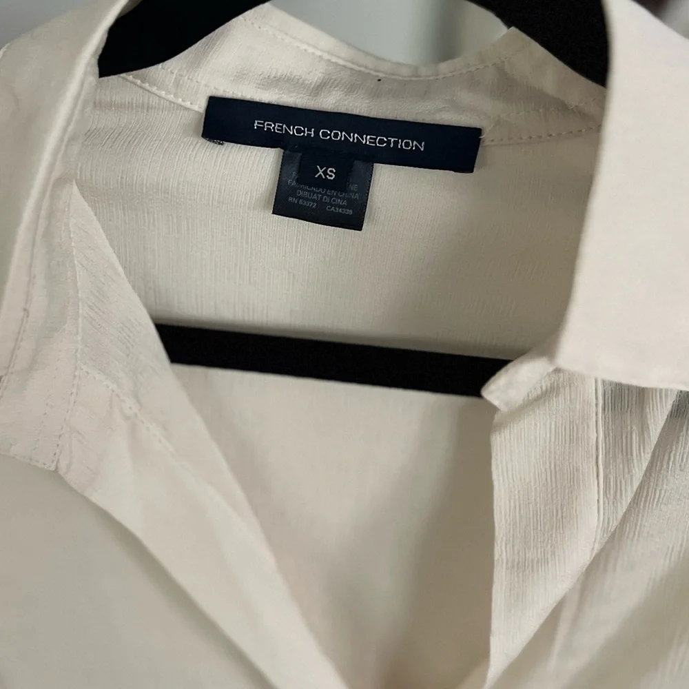 French Connection Rhodes Textured Drape Shirt - Picture 8 of 9
